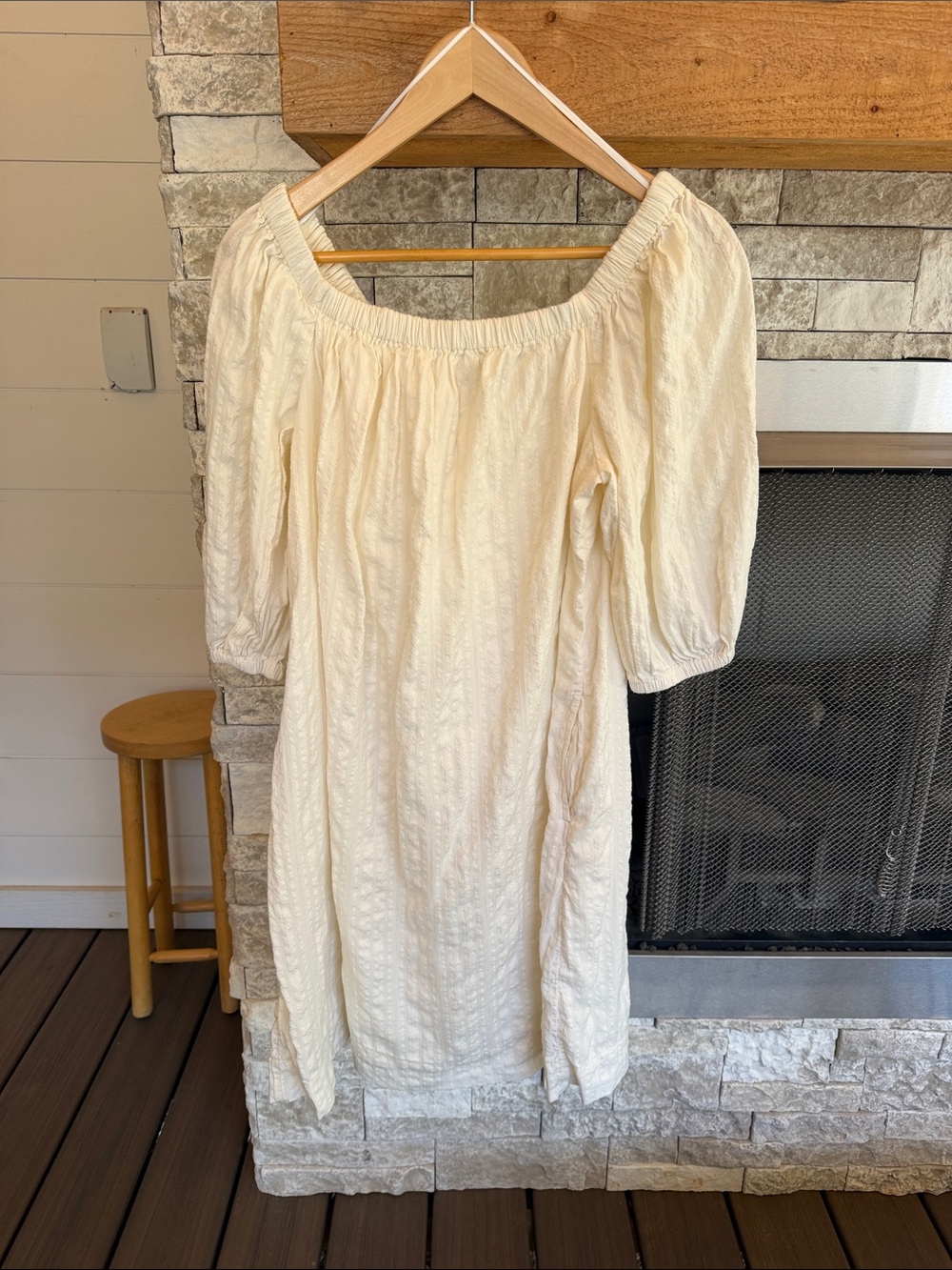 Old Navy Textured-Dobby Mini Swing Dress, sz small tall - Picture 4 of 6